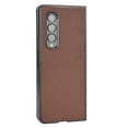 thumbnail image 2 of Case for Samsung Galaxy Z Fold 4 Lychee Pattern PU Leather Folding Cover, Rugged PC Bumper Shockproof Lens Protection Anti-Scratches Slim Case for Samsung Galaxy Z Fold 4,Brown, 2 of 5