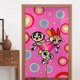 thumbnail image 4 of Cortina de puerta semiopaca con patrón de patchwork de dos piezas de Las Chicas Superpoderosas, cortinas opacas decorativas para dormitorio, sala de estar, decoración de habitación de niños, 34 x 56, 4 of 7