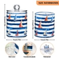 thumbnail image 5 of Yayeee 2 Pack Qtip Holder Dispenser for Bathroom with Lid Cotton Swab Canister, Blue Sailboats, 5 of 6