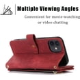 thumbnail image 4 of Wallet Case for iPhone 12(iPhone 12 Pro), iPhone 12(iPhone 12 Pro) Wallet Phone Case, Premium Zipper (with Wristlet) Flip Leather Phone Case for iPhone 12/12 Pro(6.1 inches) - Red, 4 of 14