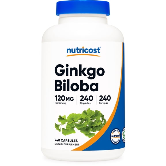 Nutricost Ginkgo Biloba Capsules 120mg, 240 Capsules, Supplement