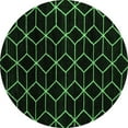 thumbnail image 1 of Ahgly Company Indoor Round Abstract Emerald Green Modern Area Rugs, 3' Round, 1 of 4