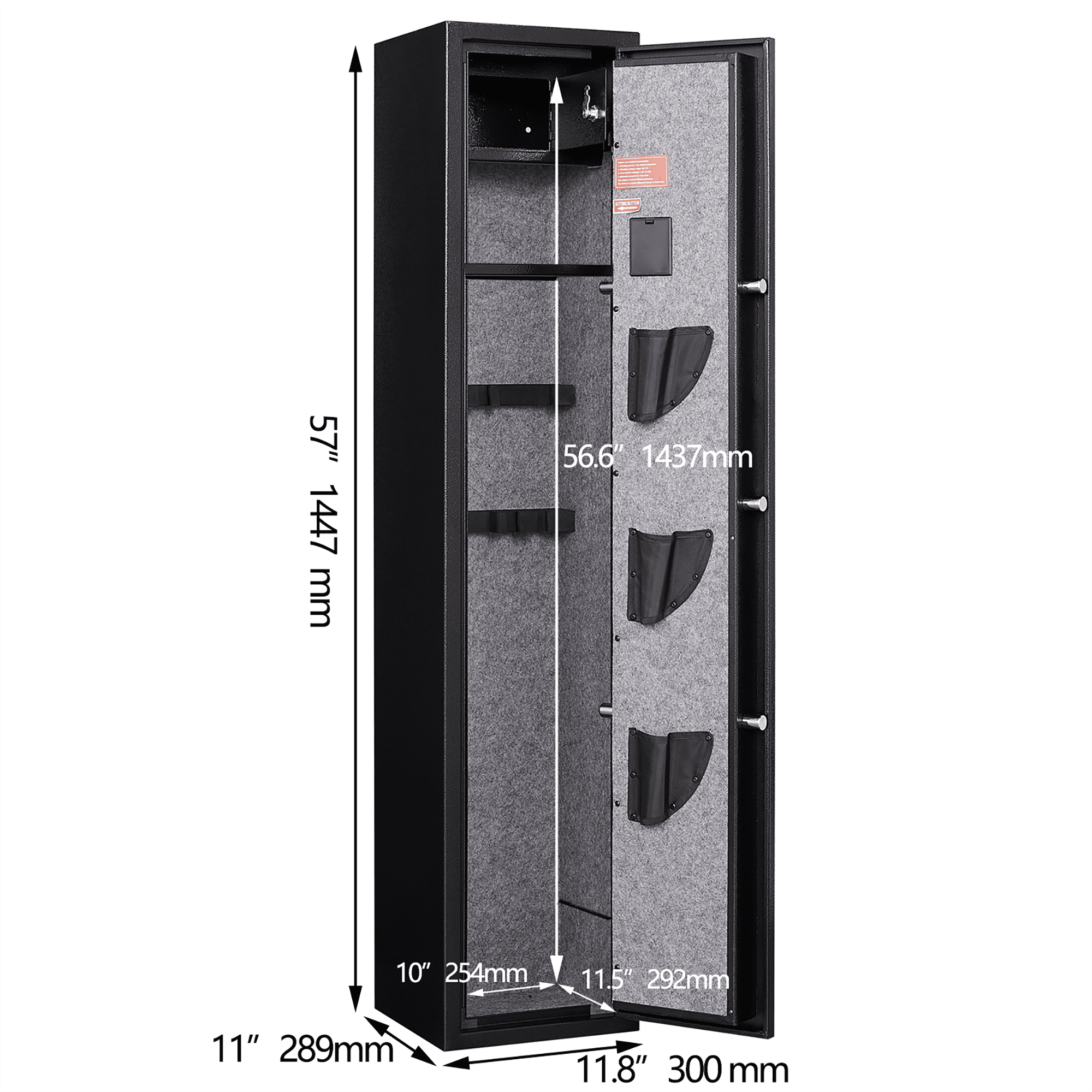 Gun Safe Cabinet,KEPMOVEU 5 Gun Safes for Home Rifles and Pistols,Quick Access Rifle Safe by Digital Keypad,Gun Cabinet with Lock Box Alarm System Adjustable Shelf for Home,Office