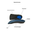 thumbnail image 3 of 3/4 Length Orthotics Insoles - Best Insoles for Corrects Over-Pronation, Fallen Arches, Fat Feet - Plantar Fasciitis, Heel Spurs and Other Foot Conditions -1 pair(XL - M11.5-13.5), 3 of 5