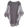 thumbnail image 1 of Chal cálido para mujer, poncho con frente abierto, chales con bloques de color, cárdigan de invierno, ponchos estampados para mujer, 1 of 5