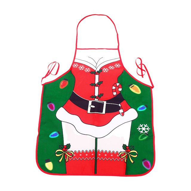 Kmbangi Tablier de Noël avec Bandage Réglable Décoration Maison Dessin Animé