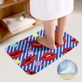 thumbnail image 3 of Lips Lolipop Pattern Bathroom Rugs, 2 Pieces Bath Rug Mat U Shaped Toilet Rugs, Soft Absorbent Bath Rugs, Machine Washable, Non-Slip Bath Mats For Tub, Shower And Bath Room, 3 of 6
