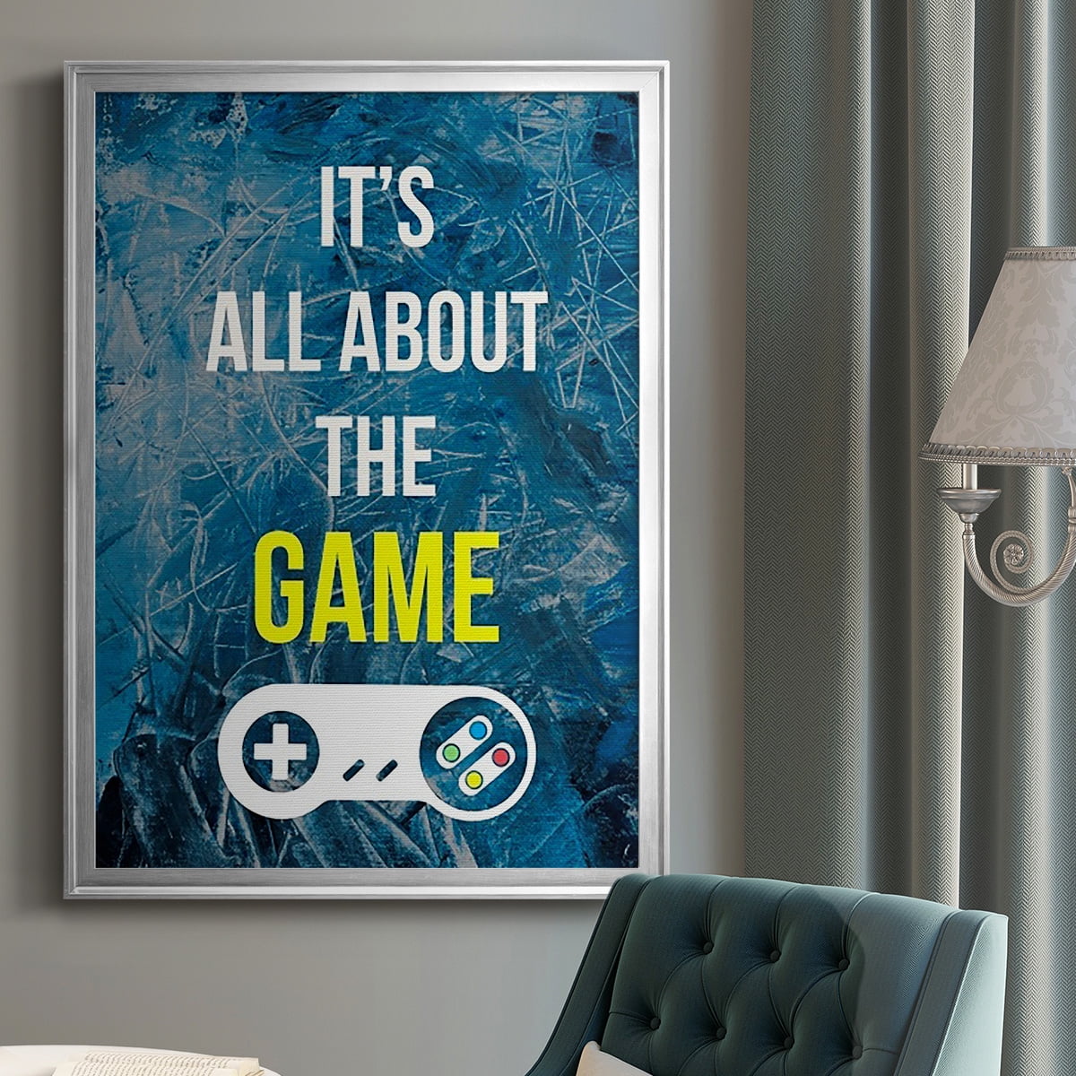 Gamer at Play IV Premium Framed Print, in Gold, Black, or Silver - Ready to Hang