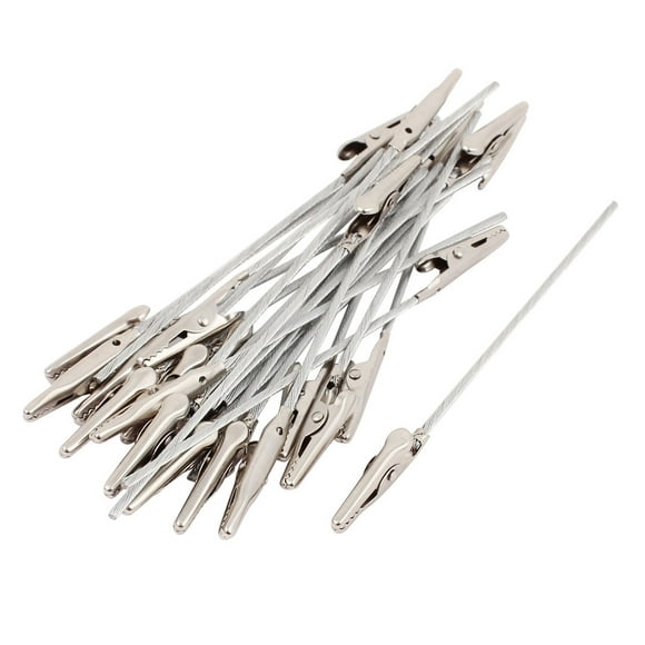Unique Bargains Non-insulated Electric Test Crocodile Metal Alligator Clips 4.9 Inch Long 25pcs