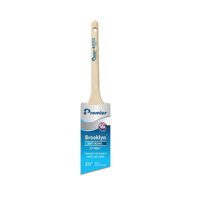 Premier Paint Roller & Z Pro 113117 2.5 in. Brooklyn Thin Angle Sash CT Poly Brush