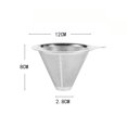 thumbnail image 2 of Hongchun 2pcs Paperless Stainless Steel Permanent Coffee Filter 12*8cm, 2 of 4