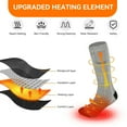 thumbnail image 6 of COMOPIO Heated Socks for Men Women 4000mAh Rechargeable Electric Heating Socks Warm Winter Thermal Socks Electric Battery Socks Foot Warmer(3 Heating Settings), 6 of 9