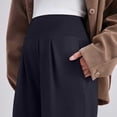 thumbnail image 6 of Purcolt Womens Maternity Over The Belly Wide Leg Pants Stretchy High Waist Loose Fit Baggy Pregnancy Pants Business Work Office Trousers, 6 of 6