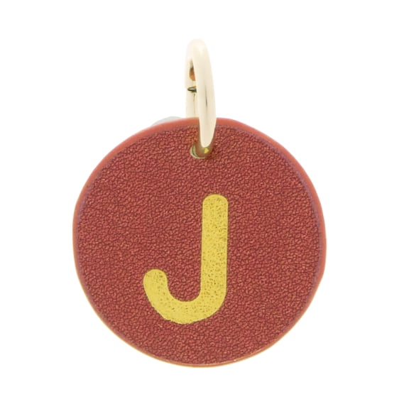 The Cuddle Collab Wear & Share Charm Faux Leather "J" Monogram in Maroon