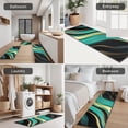 thumbnail image 5 of Teal Gold Marble Pattern Kitchen Rugs Sets Of 3,Kitchen Runner Rugs Non Skid Washable,Decorative Kitchen Floor Mats for Kitchen,Sink,Laundry,17"x30"+ 17"x47" + 17"x59", 5 of 6