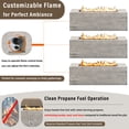thumbnail image 6 of Harper & Bright Designs Outdoor Rectangular Propane Fire Pit 40000 BTU, 41.9''MGO Patio Heater with Stainless Steel Burner and Free Lava Rocks, Waterproof Cover for Courtyard, Beige+Grey, 6 of 15