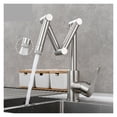 thumbnail image 2 of Brass Pot Filler Faucet Deck Mounted Three-Section Extension Folding Kitchen Faucet Triple Joint Swing Arm For Hot And Cold ,Effortless Installation, 2 of 7