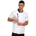 thumbnail image 3 of Doomiva Unisex Chef Coat Pressional Hotel Kitchen Chef Jacket Men Women Restaurant Canteen Working Uniform 03-White 3XL, 3 of 7