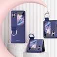 thumbnail image 1 of Caso Del Tirón PC Flip Case Durable con Ring Stand Cover para Smartphone Find N2 (Retro Blue), 1 of 5