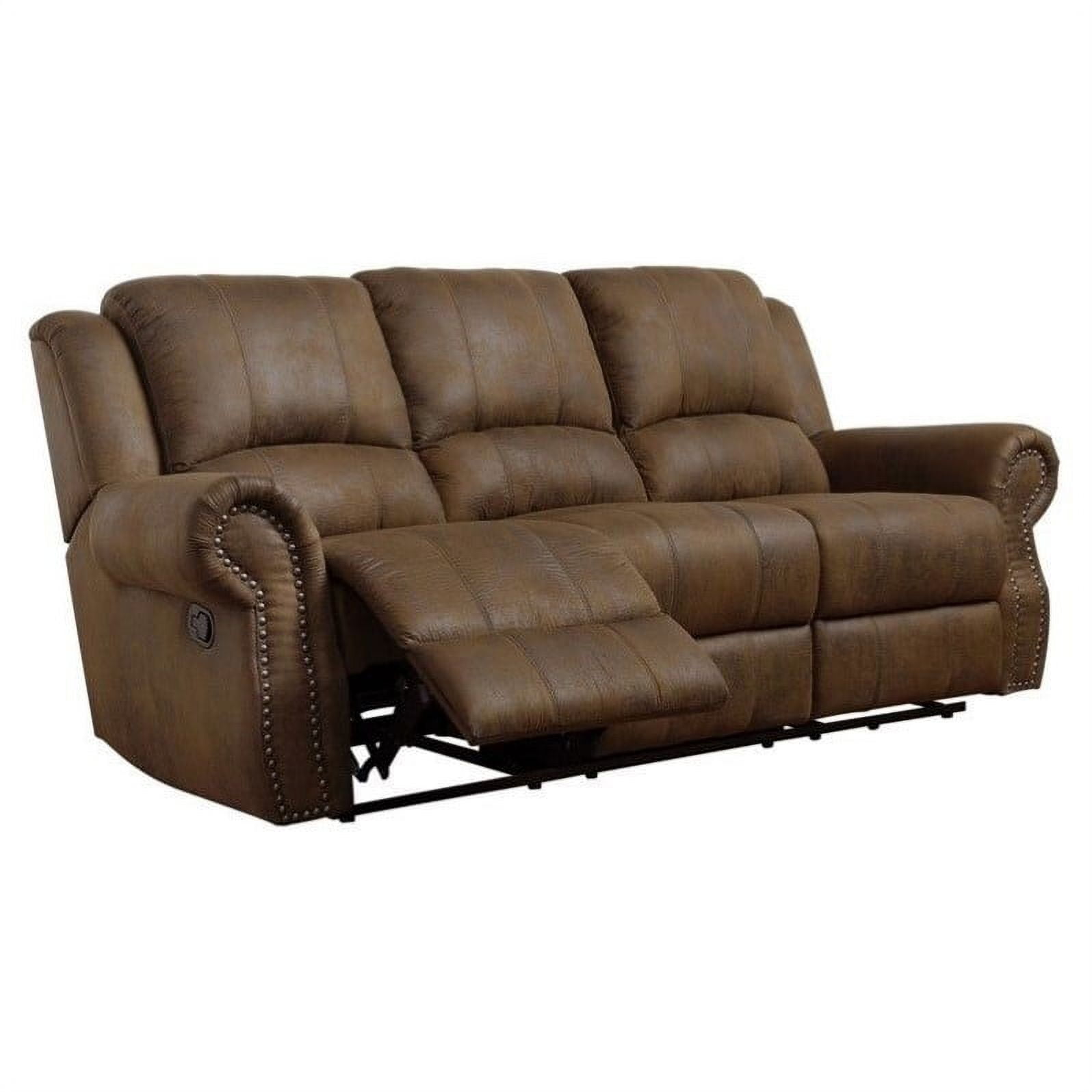 Sir Rawlinson Rolled Arm Motion Sofa with Nailhead Trim Buckskin