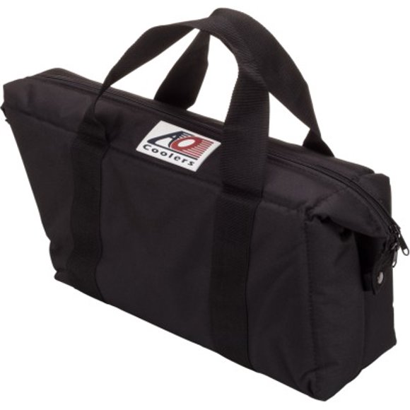 AO Coolers Motorcycle Saddle Bags Soft Cooler (15-Can Capacity), Black
