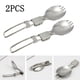 thumbnail image 1 of Cubiertos de Acero Inoxidable Ganfancp Cuchara Plegable con Tenedor Portátil 2X, 1 of 7