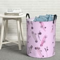 thumbnail image 3 of DouZhe Waterproof Collapsible Large Laundry Baskets, Bohemian Color Plant Prints Circular Hamper with Handles, 3 of 7