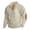 White, variant on Mens Corduroy Shirt Lapel Collar Button Up Pullover Mock Neck Long Sleeve Sweaters with Elbow Patches