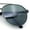 Gunmetal - Green, variant on Mens Racer Tear Drop Double Bridge Officer Police Style Metal Sunglasses Silver - Silver Mirror