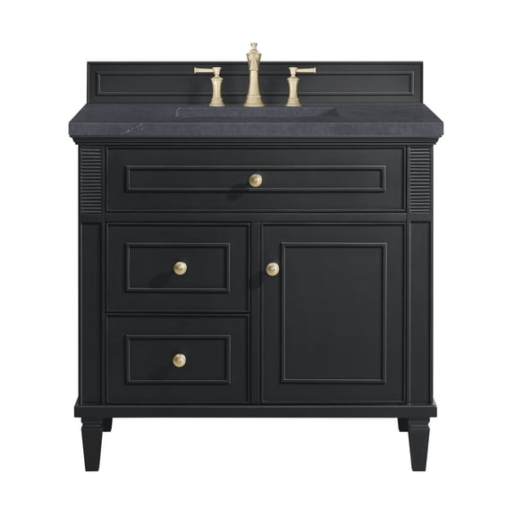 James Martin Vanities 424-V36-3Csp Lorelai 36" Single Basin Wood Vanity Set - Black