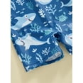 thumbnail image 6 of Jxzom Toddler Baby Boy Girl One Piece Swimsuit Ocean Animal Print Zipper Rash Guard Swimwear UPF 50+ Short Sleeve Beach Bathing Suits, 6 of 7