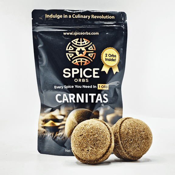 Carnitas Spice Orbs - 2 Pack - Instant Pot Carnitas - Made in USA - Just Add Water, Meat, & One Spice Orb