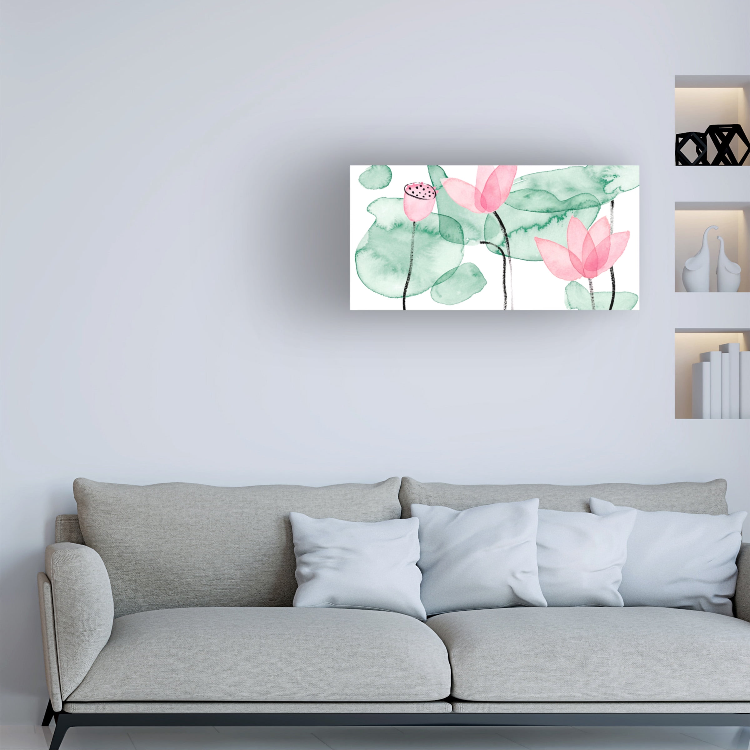 Melissa Wang 'Lotus in Nature III' Canvas Art