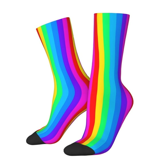 Striped Socks Colorful Print Leisure Stockings Ladies Quality Skateboard Socks Autumn Des