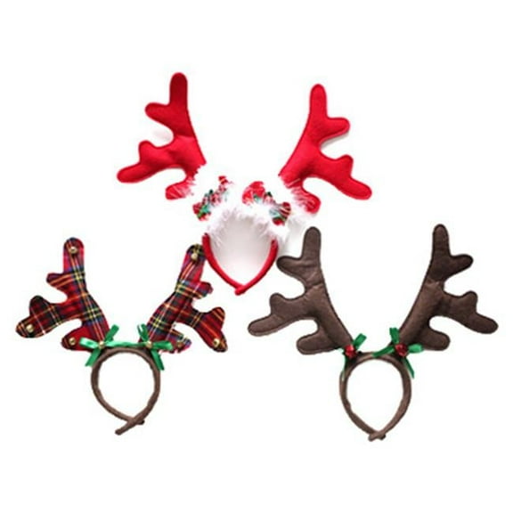 0408615CC 9 in. Felt Christmas Antler Headband - Pack Of 6