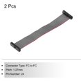 thumbnail image 3 of Unique Bargains IDC 24Pin Flat Ribbon Cable, 1.27mm Pitch FC to FC Connector 10cm Length Grey Jumper Wire Computer DVD, 2Pcs, 3 of 5
