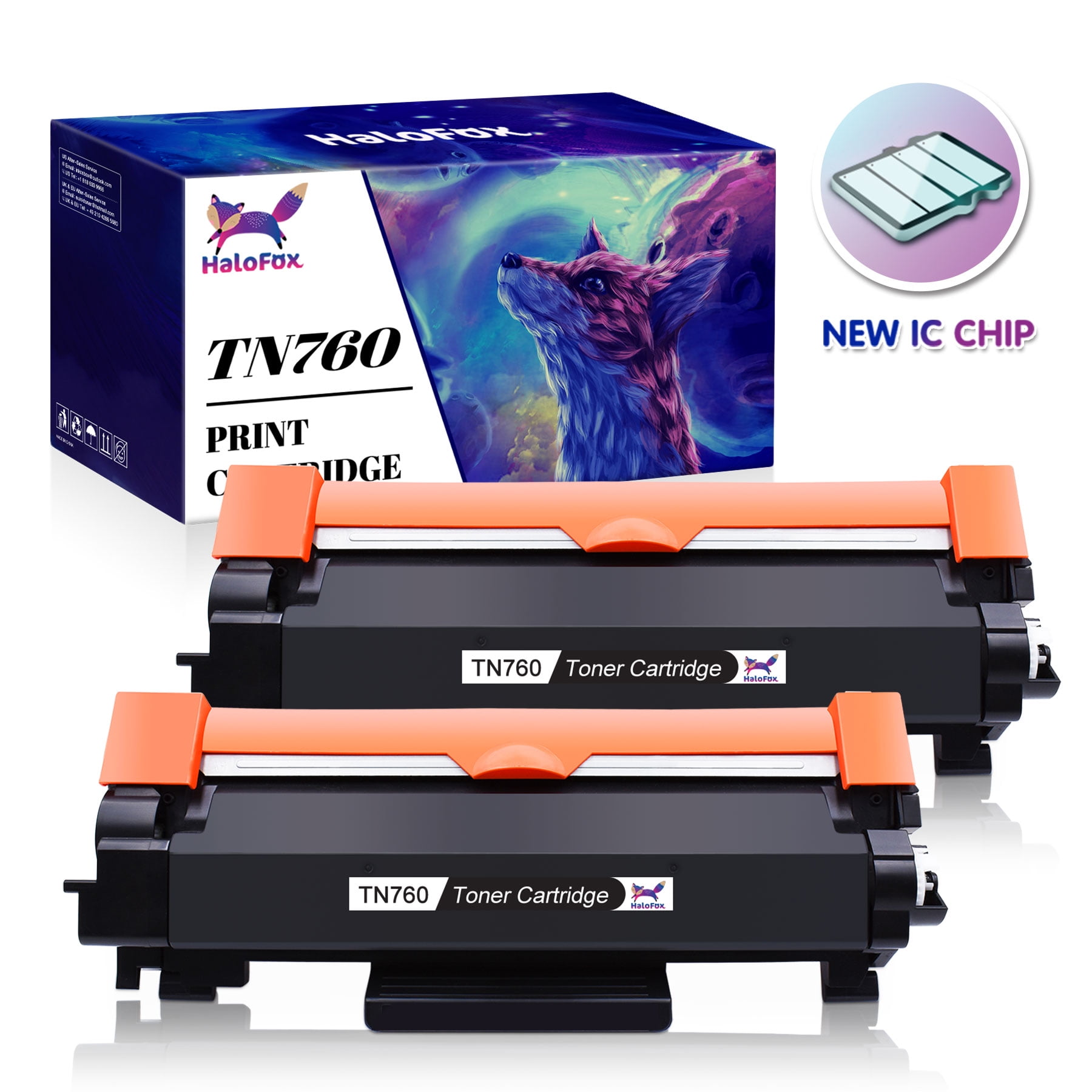 TN760 High Yield Black Toner Cartridge For Brother HL-L2350DW, MFC-L2750DW, DCP-L2550DW Printers (1 Pack)