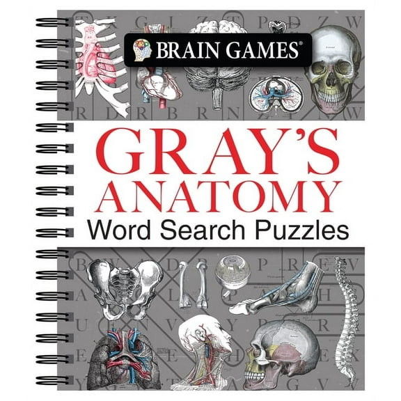 Brain Games Brain Games - Gray's Anatomy Word Search Puzzles, (Spiral-Bound)