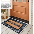 thumbnail image 3 of Gardenised Natural Coir and Non-Slip Rubber Doormat with Embossed Welcome Design Coconut Fiber Floor Mat for Front Door Porch Patio Entryway Garage Mudroom & Outdoor Use 18x30", Classic Welcome, 3 of 5