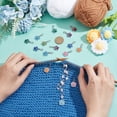 thumbnail image 3 of 1 Pcs Dog Paw Knitting Row Counter Chains and 18 Pcs Dog Paw Stitch Markers Alloy Enamel Charms Stitch Marker for Knitting Weaving Jewelry Making, 3 of 6