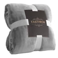thumbnail image 1 of Tasthrow Manta Grande De Franela De Forro Polar De 50 A 70 Pulgadas – Acogedora Manta Gruesa Y Ligera – Adecuado Para Todas Las Estaciones Para Mujeres, Hombres Y Niños (Gris Claro), 1 of 7