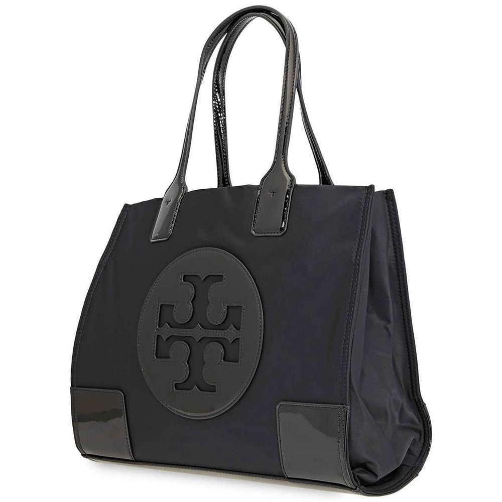 ella patent tote black