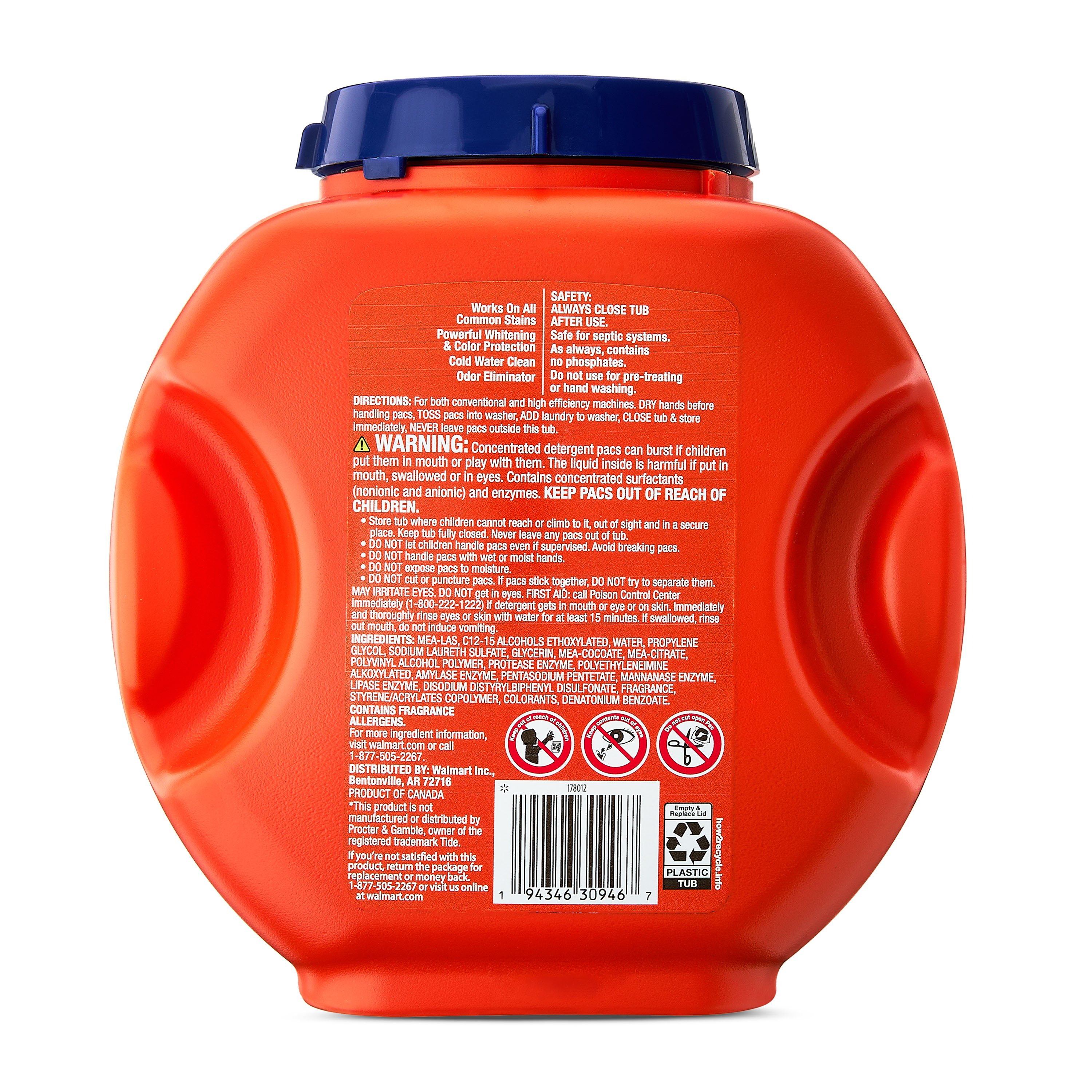 Great Value Premium Clean Laundry Pacs, Original Scent, 76 Count photo 5