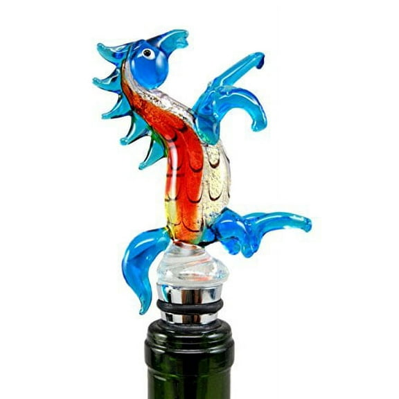 Translucent Acrylic Blue Twilight Horse Wine Bottle Topper Stopper Cork Barware