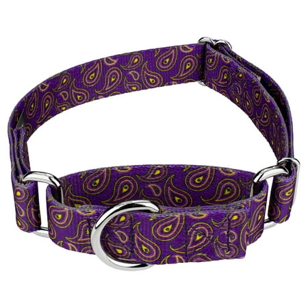 UPC: 0671839088622 | Country Brook Petz® Purple Paisley Martingale Dog Collar  Small