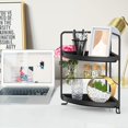 thumbnail image 4 of GHSDFBB Bathroom Organizers Countertop, 2-Tier Corner Shelf, Counter Organizers, Bathroom Storage, Makeup Cosmetic Perfume Vanity Organizers for Bathroom Washroom Kitchen Spice Rack, 4 of 7