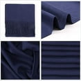 thumbnail image 3 of Women Scarf Pashmina Shawls and Wraps for Evening Dresses, Winter Fashion Soft Warm Long Large Scarves, Lightweight Silk Solid Colors Capes for Ladies Navy, 3 of 5