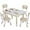 Beige, variant on Toddler Table and Chair Set, Height Adjustable-Upgrade Kids Desk and 4 Chairs for Ages 3-8, Children's Multi-Activity Table with Graffiti Desktop and Marble Pattern for Home/Daycare/Classroom