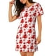 thumbnail image 2 of Fotbe Octopus Bata de Dormir para Mujer con Estampado, Camisón de Algodón de Manga Corta, Ropa de Dormir Casual, 2 of 6