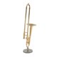 thumbnail image 5 of 12cm Miniature Pure Copper Trombone Model with Support Mini Musical Instrument Model With Black Leather Box, 5 of 5